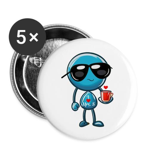 Smoon_I love Mrs S_Blue - Buttons small 1'' (5-pack)