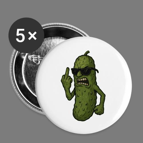 Angry Pickle Flipping the Bird - Buttons small 1'' (5-pack)