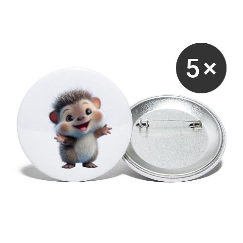 Playful Cartoon Hedgehog with Joyful Pose - Buttons small 1'' (5-pack)