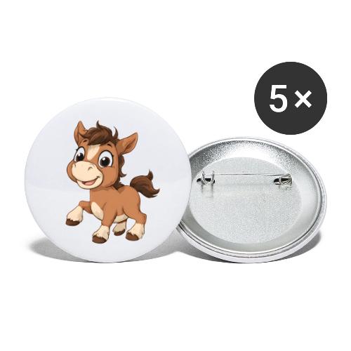 Playful Cartoon Baby Pony Full of Joy - Buttons small 1'' (5-pack)
