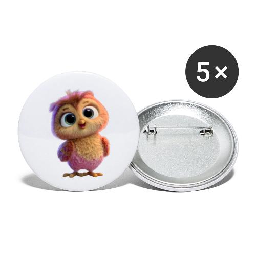 Adorable Baby Owl with Big Eyes - Buttons small 1'' (5-pack)