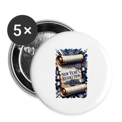 New Year's Resolution T-Shirt - Buttons small 1'' (5-pack)