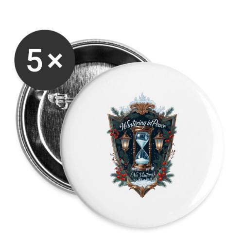 Wintering in Peace (No Visitors) T-Shirt - Buttons small 1'' (5-pack)