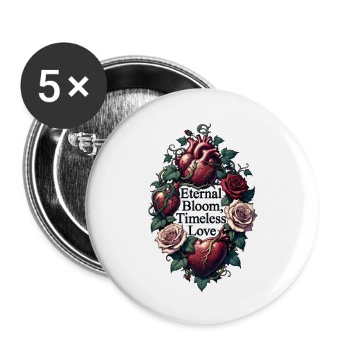 Eternal Bloom Timeless Love Entwined Hearts T-Shir - Buttons small 1'' (5-pack)