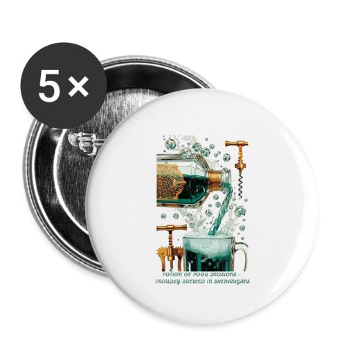 Potion of Poor Decisions Bottle Graphic Tee - Buttons small 1'' (5-pack)