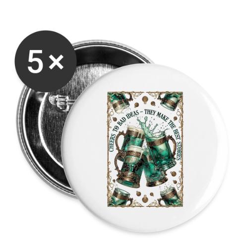 Cheers to Bad Ideas Tankards Graphic Tee - Buttons small 1'' (5-pack)
