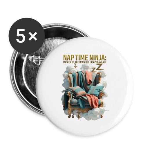 Nap Time Ninja T Shirt - Buttons small 1'' (5-pack)