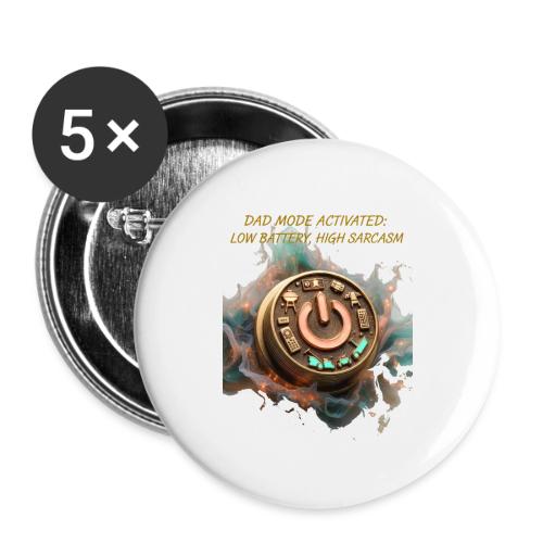 Dad Mode Activated T Shirt, Funny Dad Gift - Buttons small 1'' (5-pack)
