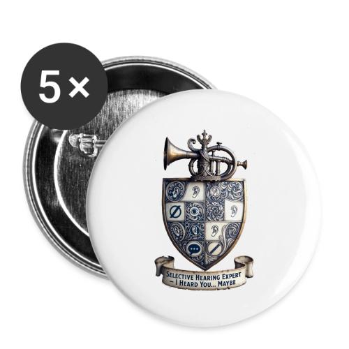 Selective Hearing Expert Crest T Shirt - Buttons small 1'' (5-pack)