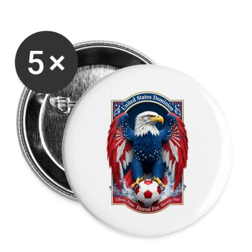 USA Eagle Emblem T Shirt, USA Soccer Pride Gift - Buttons small 1'' (5-pack)