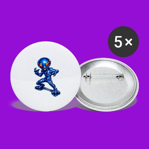 Angry Blue Alien - Buttons small 1'' (5-pack)