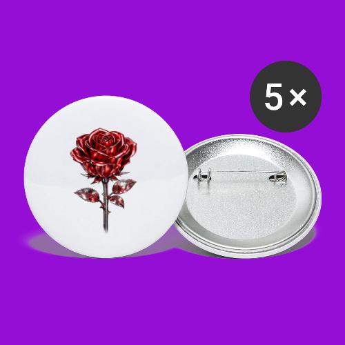 Silver Rose - Buttons small 1'' (5-pack)