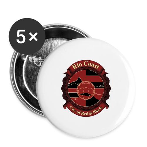 Flamengo Rio Coast T Shirt, Football Pride Gift - Buttons small 1'' (5-pack)