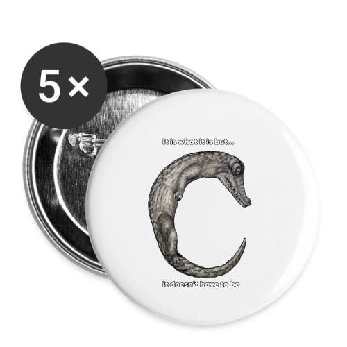 croc with text - Buttons small 1'' (5-pack)