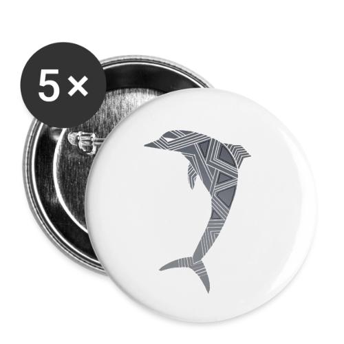 dolphin art deco - Buttons small 1'' (5-pack)