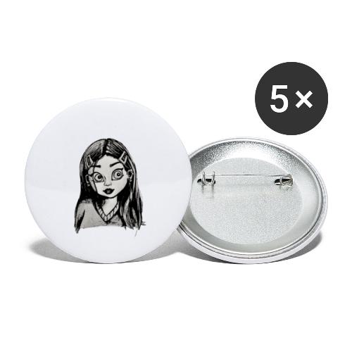 T-short Girl - Buttons small 1'' (5-pack)