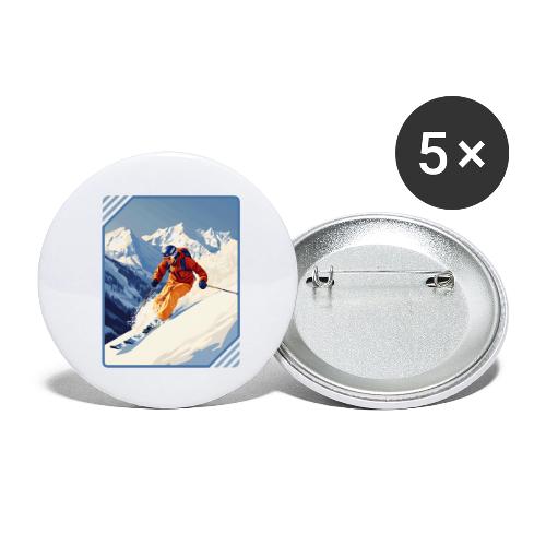 Mountain Skiing Vibes - Buttons small 1'' (5-pack)