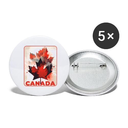 Canada Inked Leaf - Buttons small 1'' (5-pack)