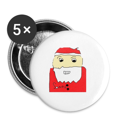 Santa curious - Buttons small 1'' (5-pack)
