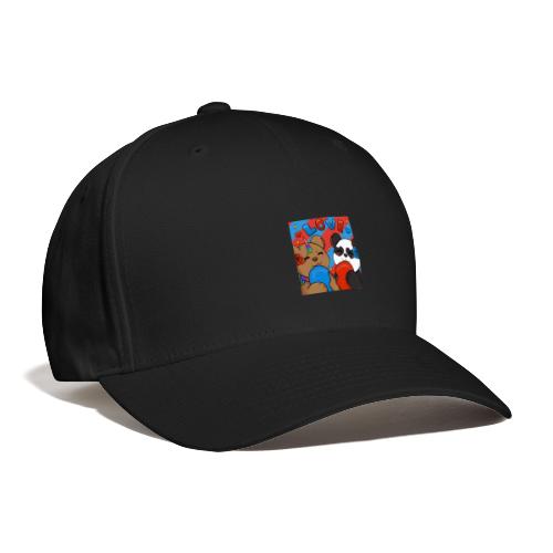 Bearicorn and Panda love coloured - Flexfit Baseball Cap