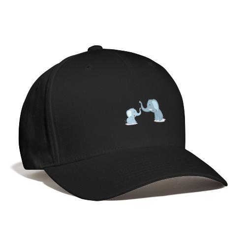 Father and Baby Son Elephant - Baseball Cap