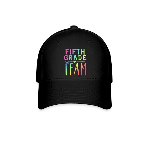 Fifth Grade Team Neon Rainbow Teacher T-Shirts - Baseball Cap
