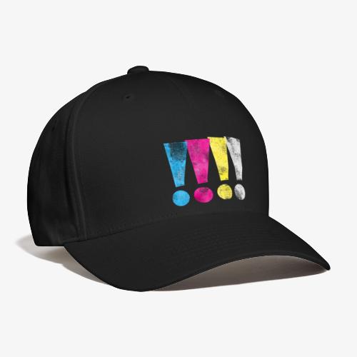 Distressed CMYK(W) Graphic Exclamation Points - Flexfit Baseball Cap