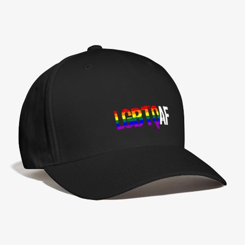 LGBTQ AF LGBTQ as Fuck Rainbow Pride Flag - Flexfit Baseball Cap