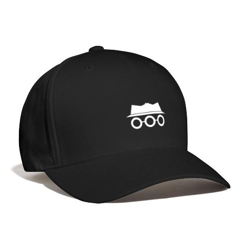 Solid White Somewhat Incognito Logo - Flexfit Baseball Cap