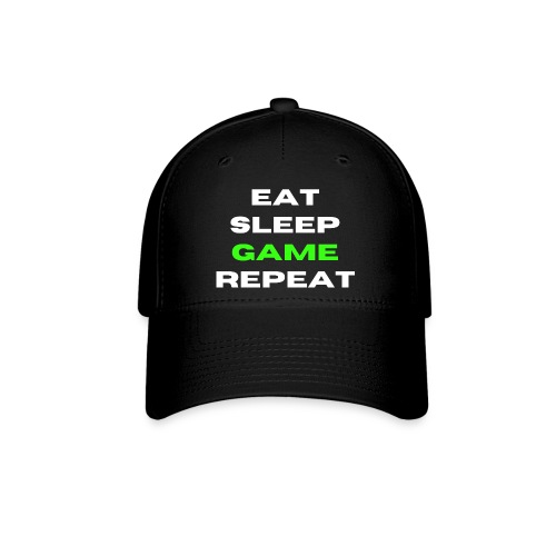 EAT SLEEP GAME REPEAT - Gamer Mantra - Flexfit Baseball Cap