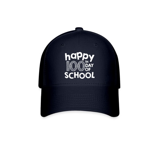 Happy 100th Day of School Chalk Teacher Shirts - Flexfit Baseball Cap
