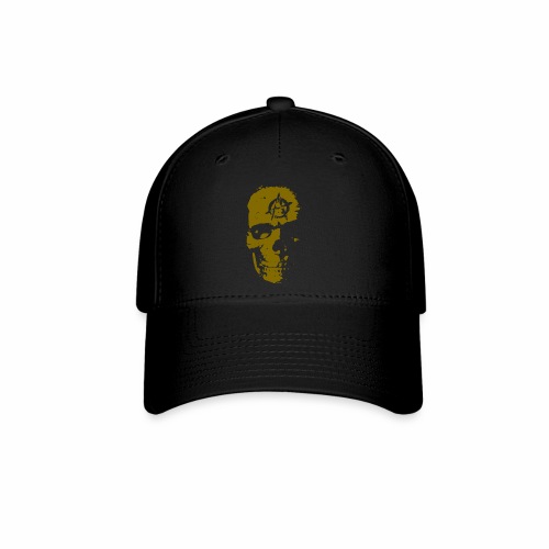 Anarchy Skull Gold Grunge Splatter Dots Gift Ideas - Flexfit Baseball Cap