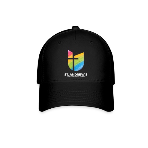 Rainbow Logo in White Text - Flexfit Baseball Cap