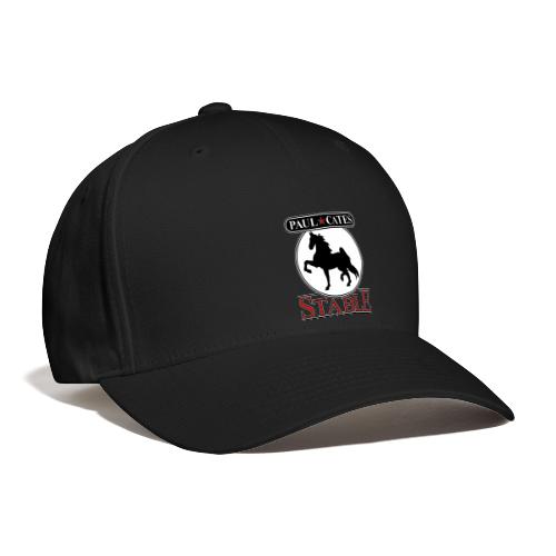 Paul Cates Stable logo dark front and back - Flexfit Baseball Cap