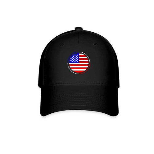 USA flag circle - Flexfit Baseball Cap
