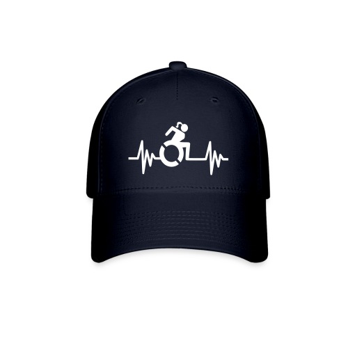 Wheelchair girl with a heartbeat. frequency # - Baseball Cap