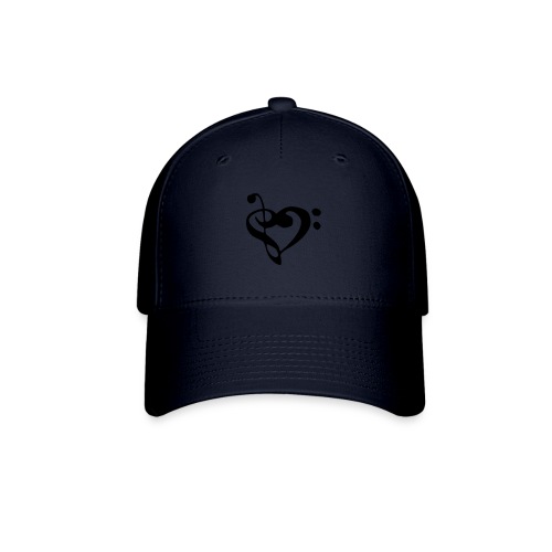 musical note with heart - Baseball Cap
