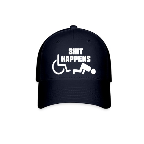 Shit happens. Wheelchair humor shirt # - Baseball Cap