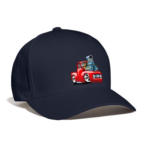 American Classic Hot Rod Pickup Truck Cartoon - Flexfit Baseball Cap