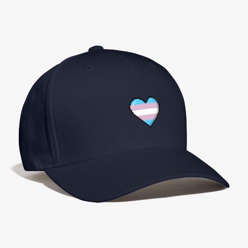 Transgender Pride 8Bit Pixel Heart - Flexfit Baseball Cap