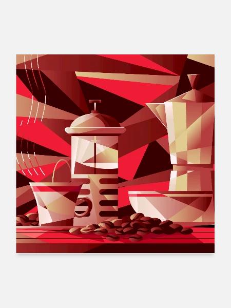 coffee - Poster 24x24 - white - Front