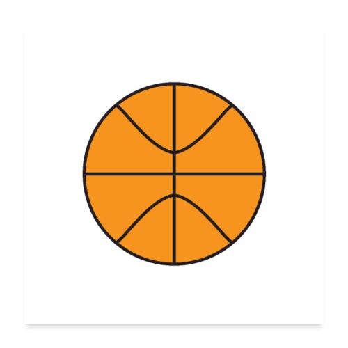 Plain basketball - Poster 24x24