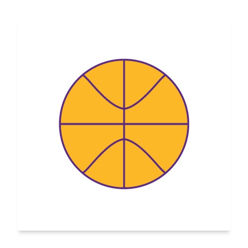 Basketball purple and gold - Poster 24x24