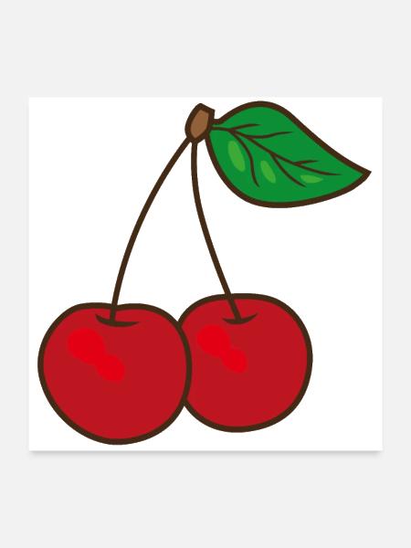 cherry - Poster 24x24 - white - Front