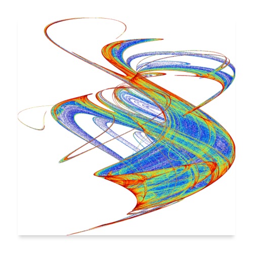 Color wind colorful chaos watercolor 13720 jet P - Poster 24x24