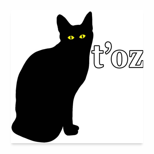 Sarcastic Black Cat Pet - Egyptian I Don't Care. - Poster 24x24