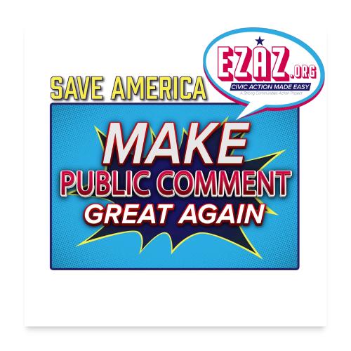 MAKE PUBLIC COMMENT GREAT AGAIN - Poster 24x24