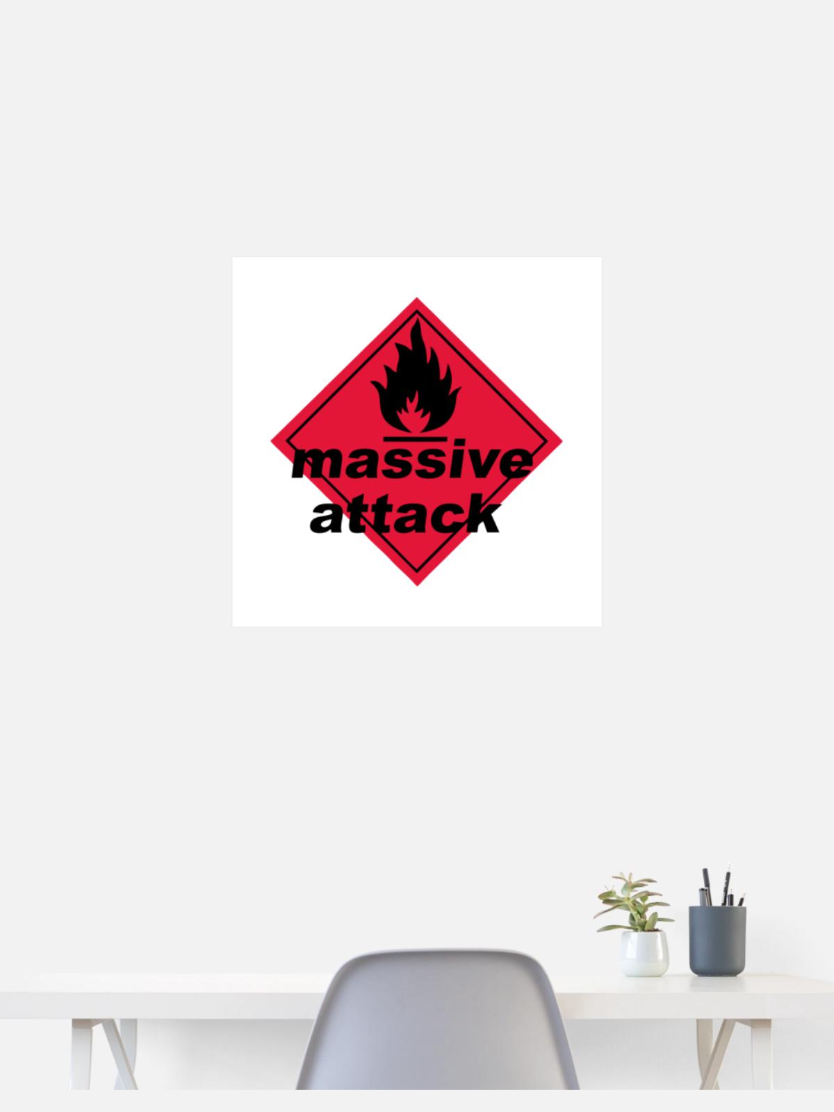 Massive Attack - Poster 24x24 - white - Front