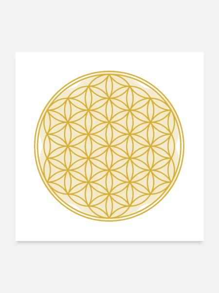 The Flower of Life - Poster 24x24 - white - Front