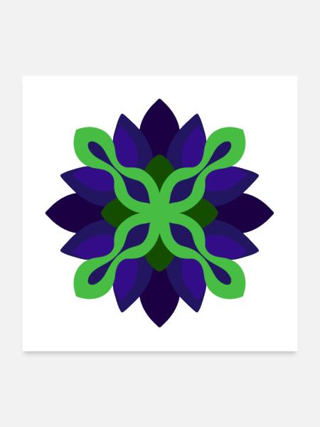 Bright Blue - Poster 24x24 - white - Front